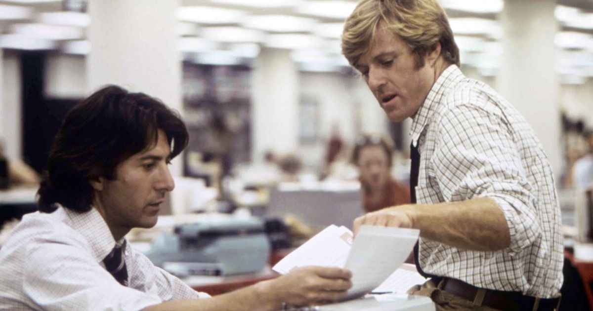 Dustin Hoffman and Robert Redford in All the President's Men