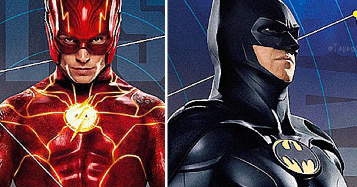 The Flash Posters reveal a new look for Michael Keaton's Batman and