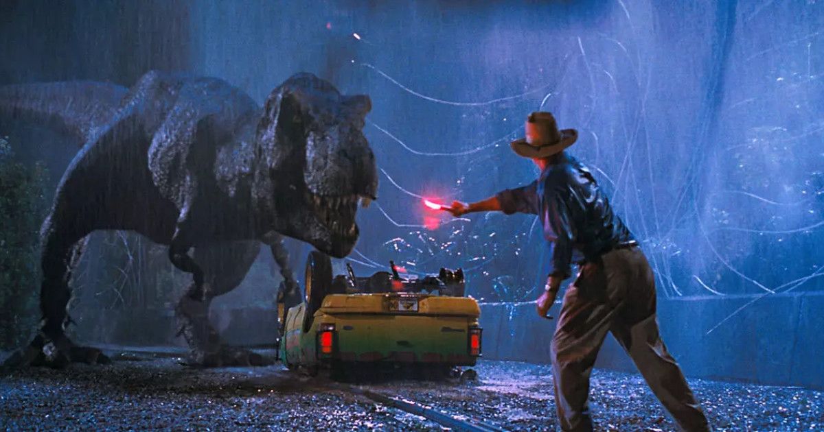 Cena do T-Rex de Jurassic Park