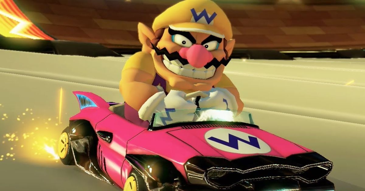 Wario em Mario Kart.