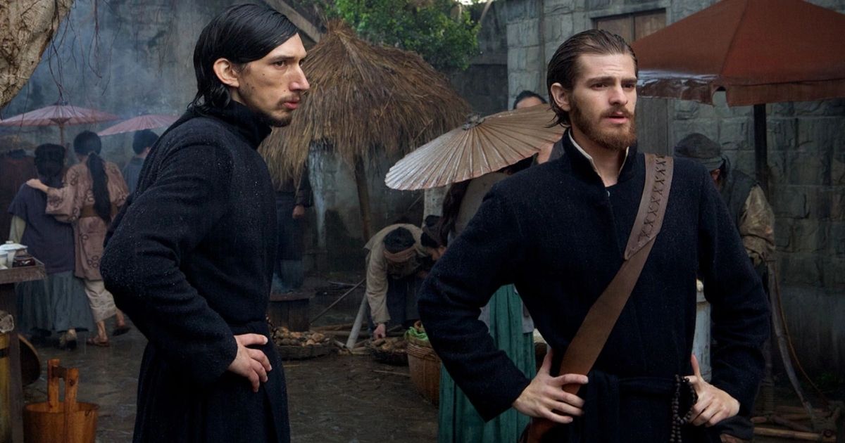 andrew garfield and adam driver as priests in the film silence