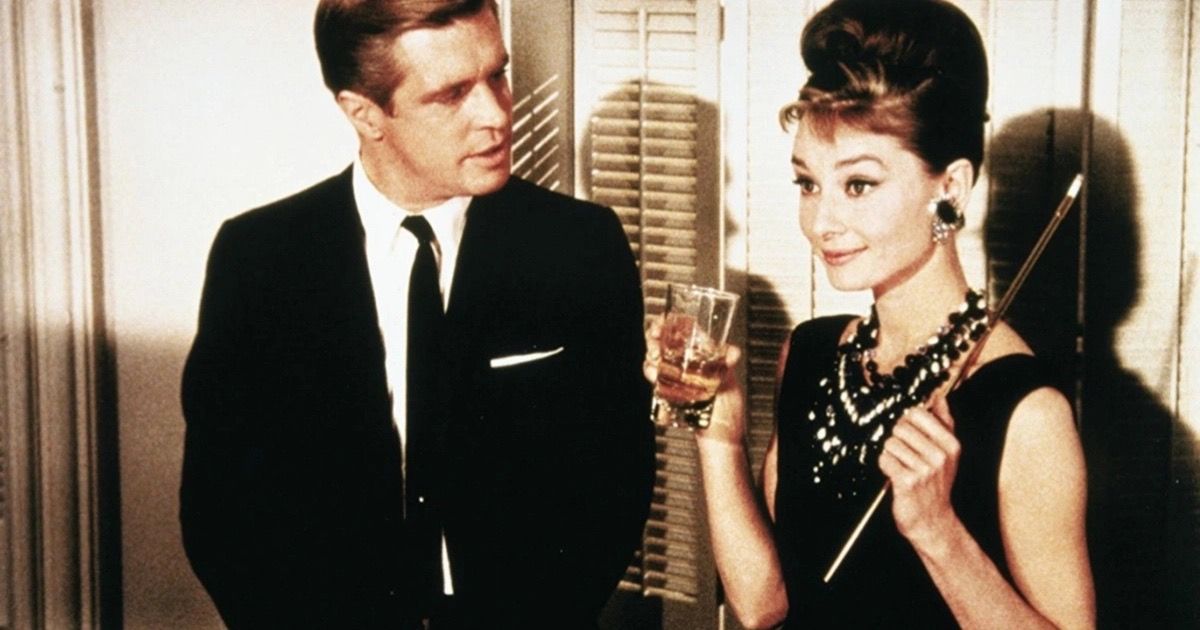 George Peppard and Audrey Hepburn in Breakfast at Tiffany's