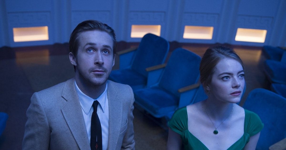   Ryan Gosling e Emma Stone em La La Land. 