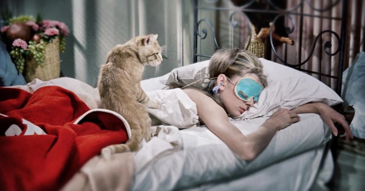 Audrey Hepburn and Cat in Breakfast at Tiffany's