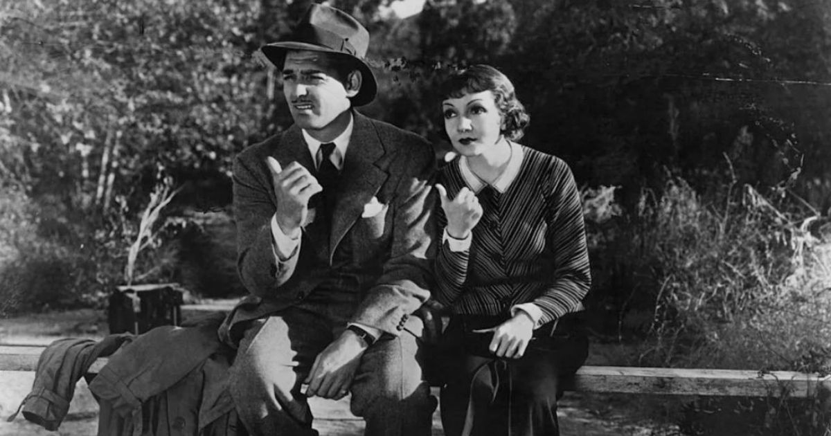 Clark Gable and Claudette Colbert in It Happened One Night
