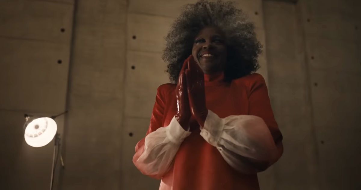 Viola Davis as Dr. Volumnia Gaul in The Hunger Games: The Ballad of Songbirds and Snakes.