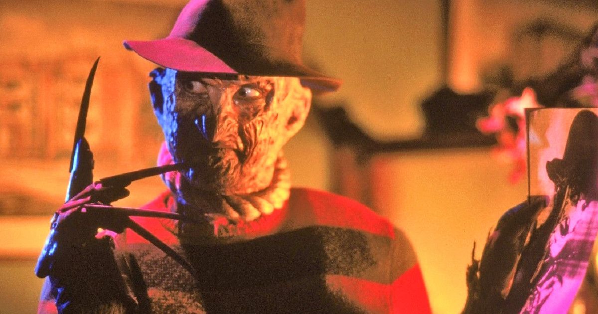 Freddy Krueger holding a picture of himself