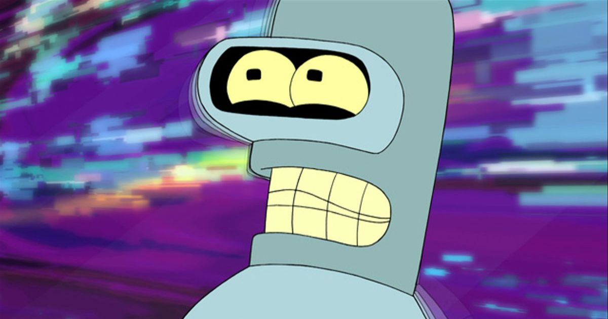 Futurama Bender closeup face 