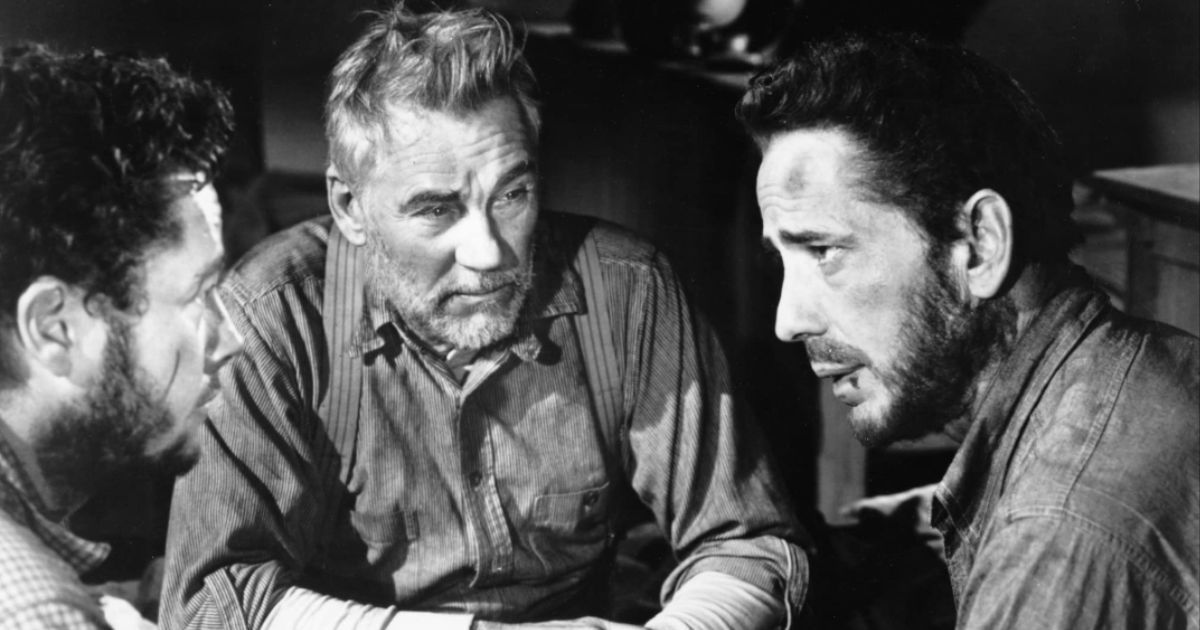 Humphrey Bogart, Tim Holt e Walter Huston em O Tesouro de Sierra Madre (1948)