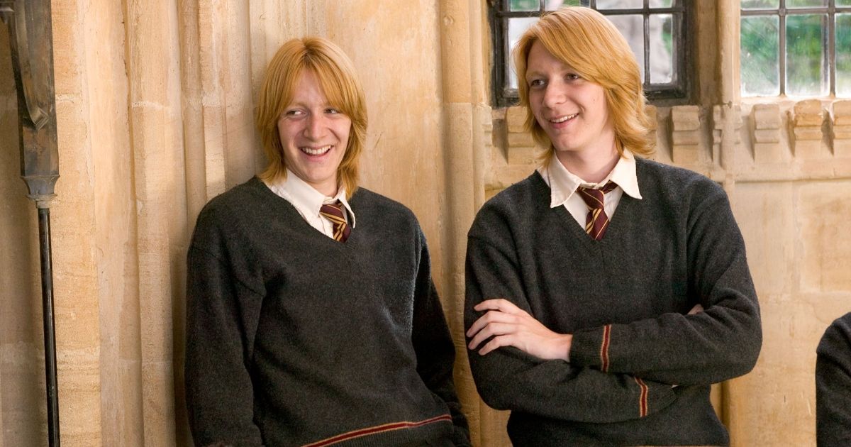 James and Oliver Phelps as Fred and George Weasley