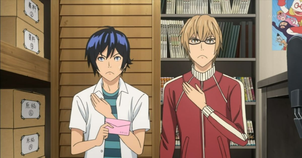 Moritaka Mashiro and Akito Takagi from Bakuman