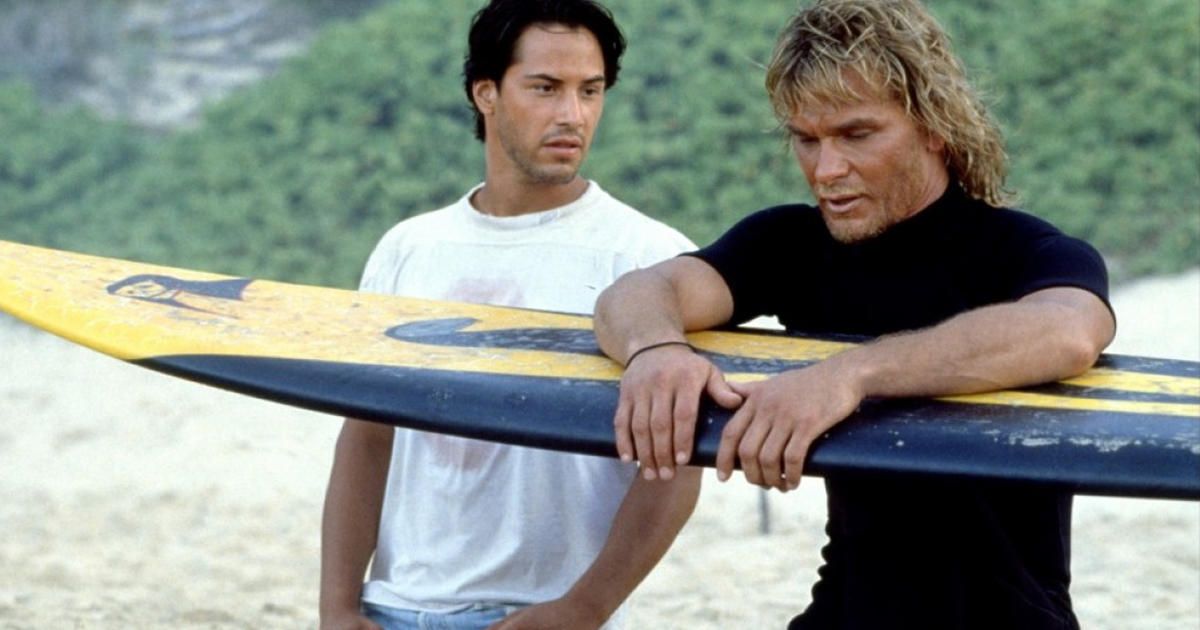 Keanu Reeves and Patrick Swayze in Point Break