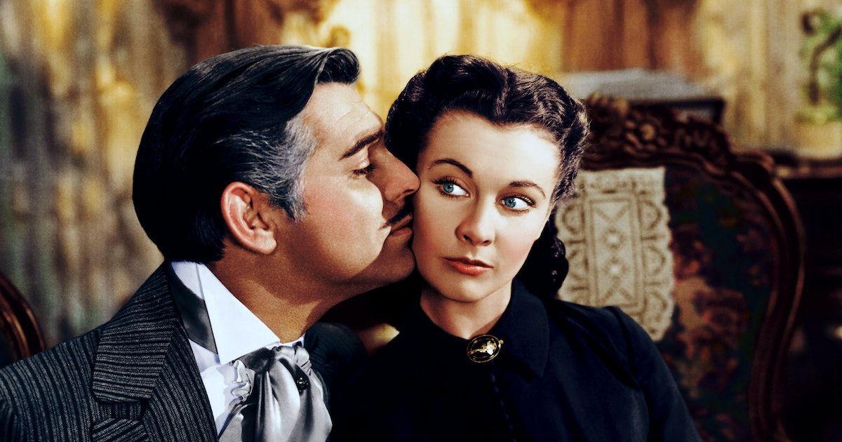 Rhett Butler and Scarlett O'Hara in Gone with the Wind