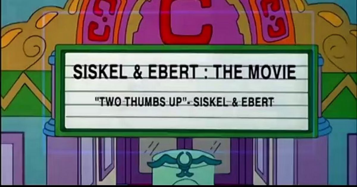 Siskel and Ebert two thumbs up