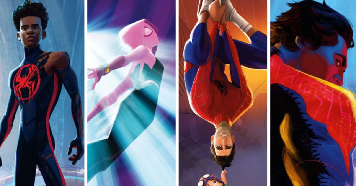 Rotten Tomatoes - New Spider-Man: Across the #SpiderVerse character posters  for: #MilesMorales #GwenStacy #PeterBParker #MiguelOHara #JessicaDrew  #SpiderManIndia #SpiderPunk #ScarletSpider #SpiderCat #TheSpot