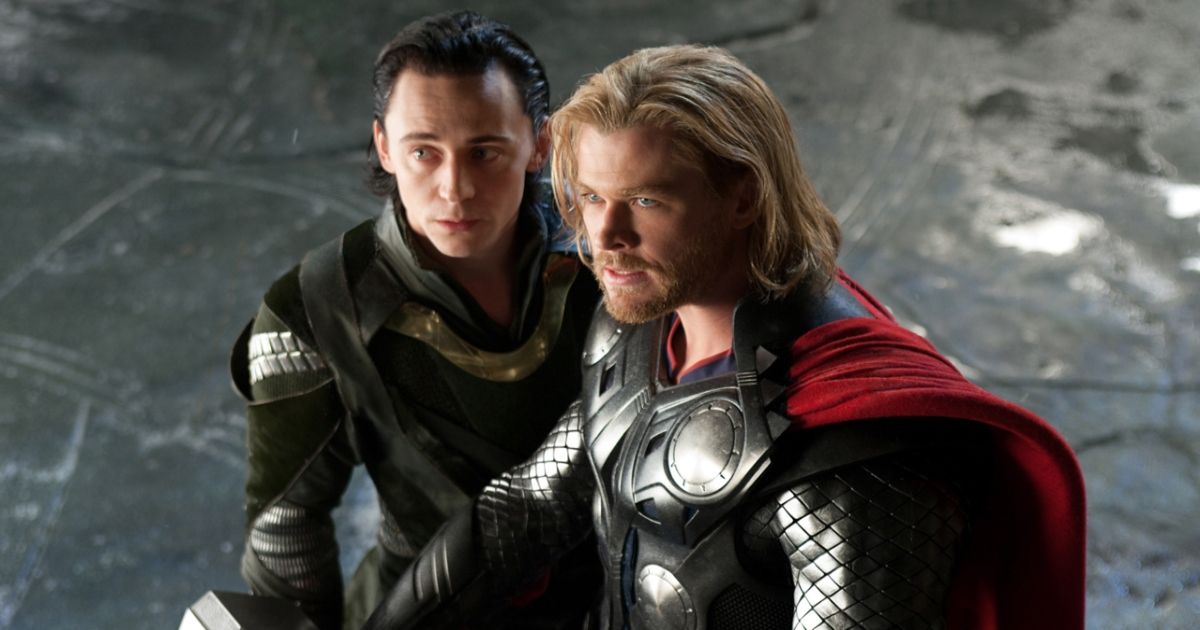 Chris Hemsworth as Thor and Tom Hiddleston as Loki in Marvel Studios' Thor 2011