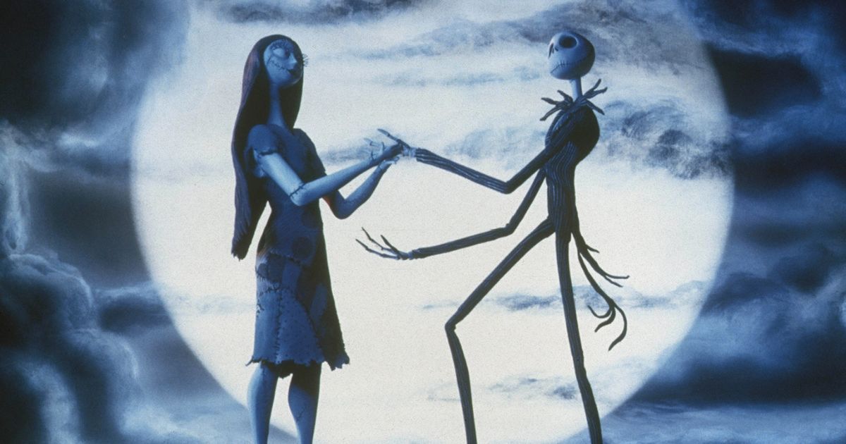 Nightmare Before Christmas characters hold hands