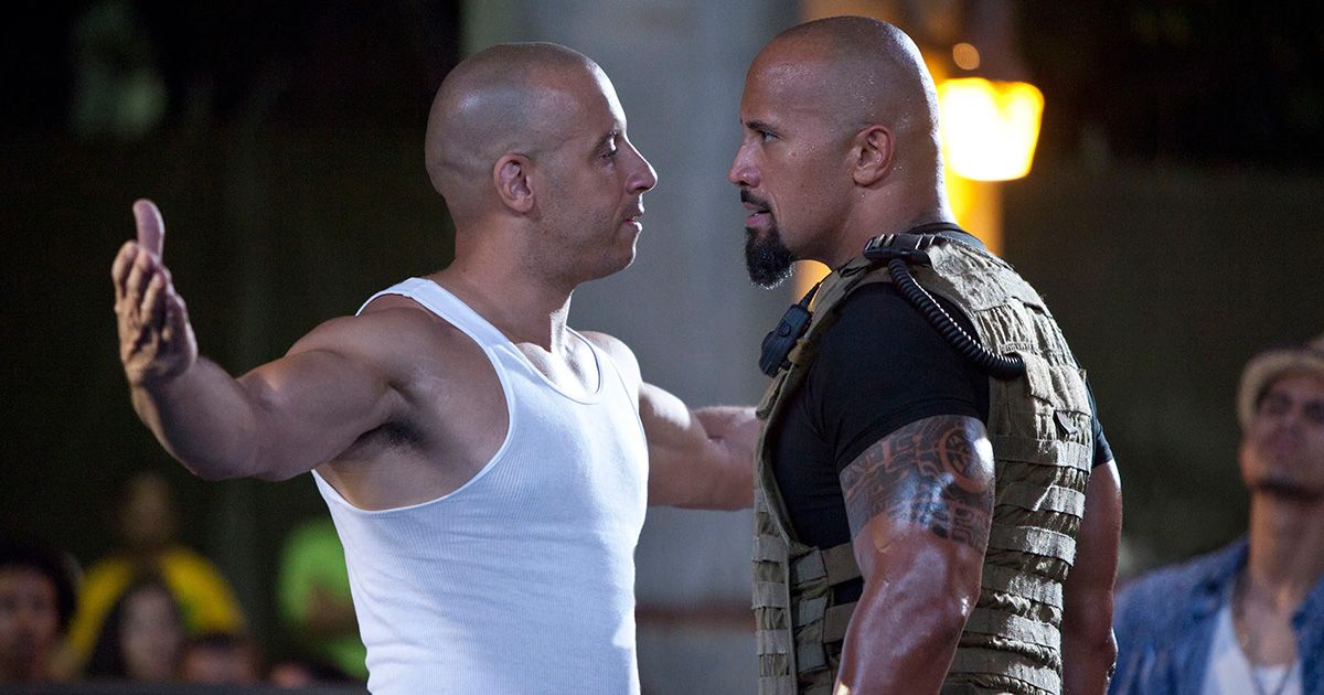 Vin Diesel y Dwayne Johnson en Rápidos y Furiosos 6