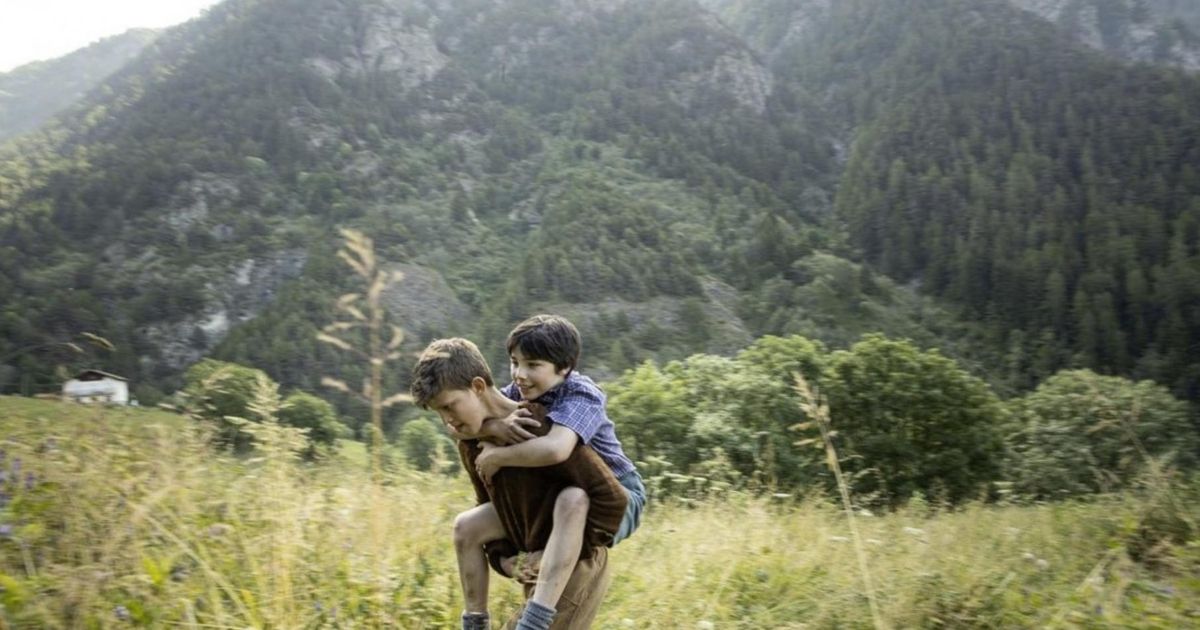 Young Bruno and Pietro in The Eight Mountains