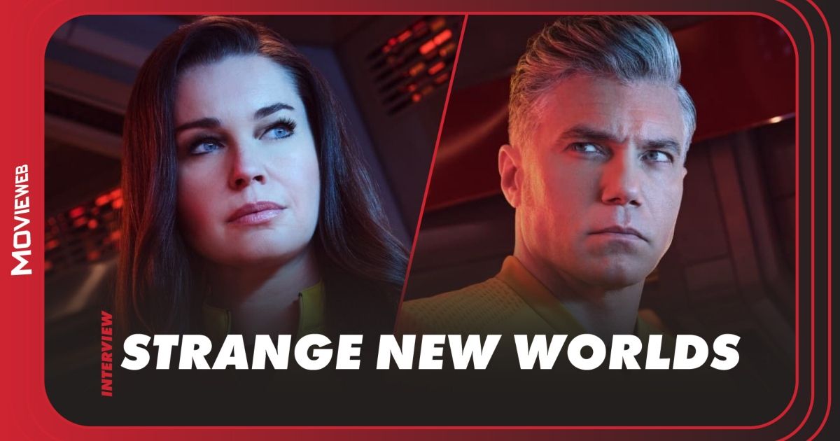 Anson Mount and Rebecca Romijn in Star Trek Strange New Worlds Interview