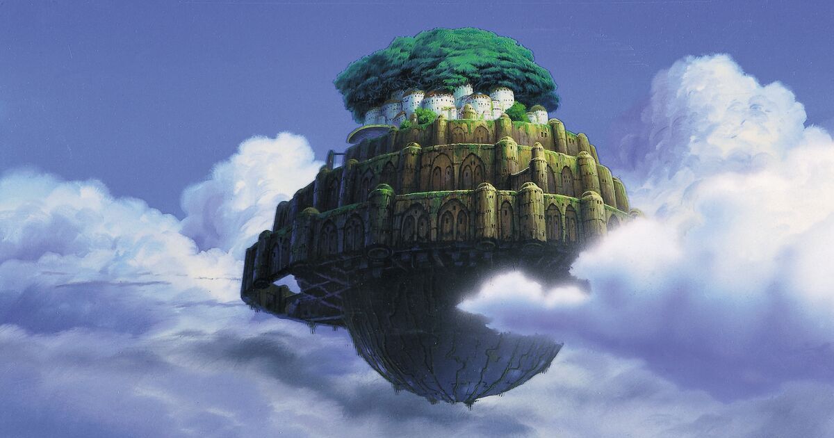 O primeiro filme do Studio Ghibli, Castle In the Sky, de Hayao Miyazaki