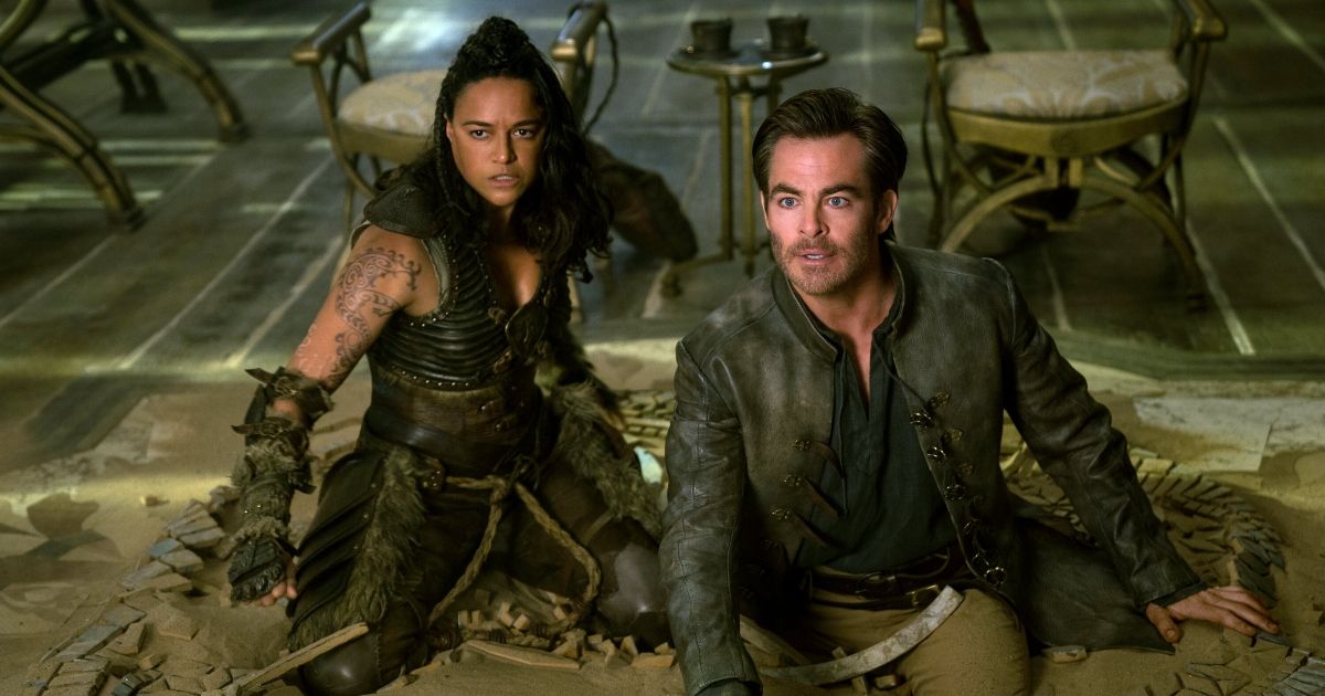 Chris Pine and Michelle Rodriguez in Dungeons & Dragons: Honor Among Thieves