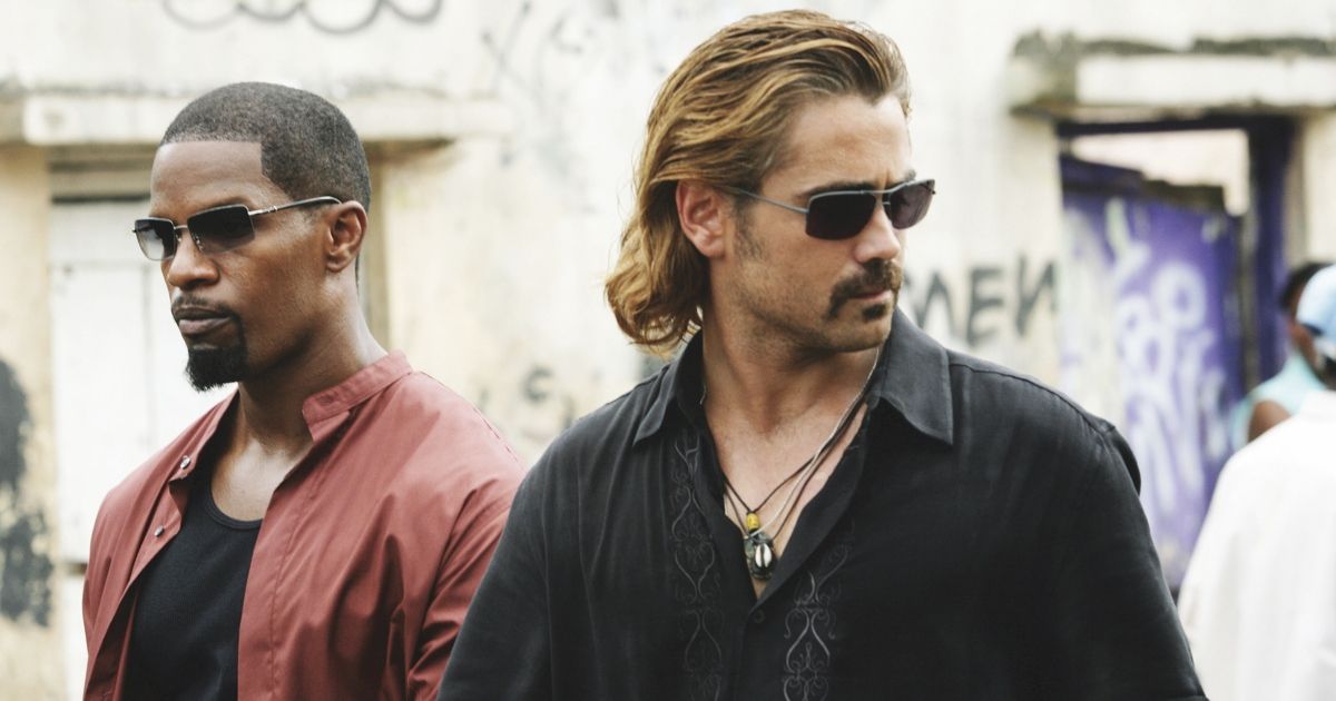 Colin Farrell e Jamie Foxx em Miami Vice