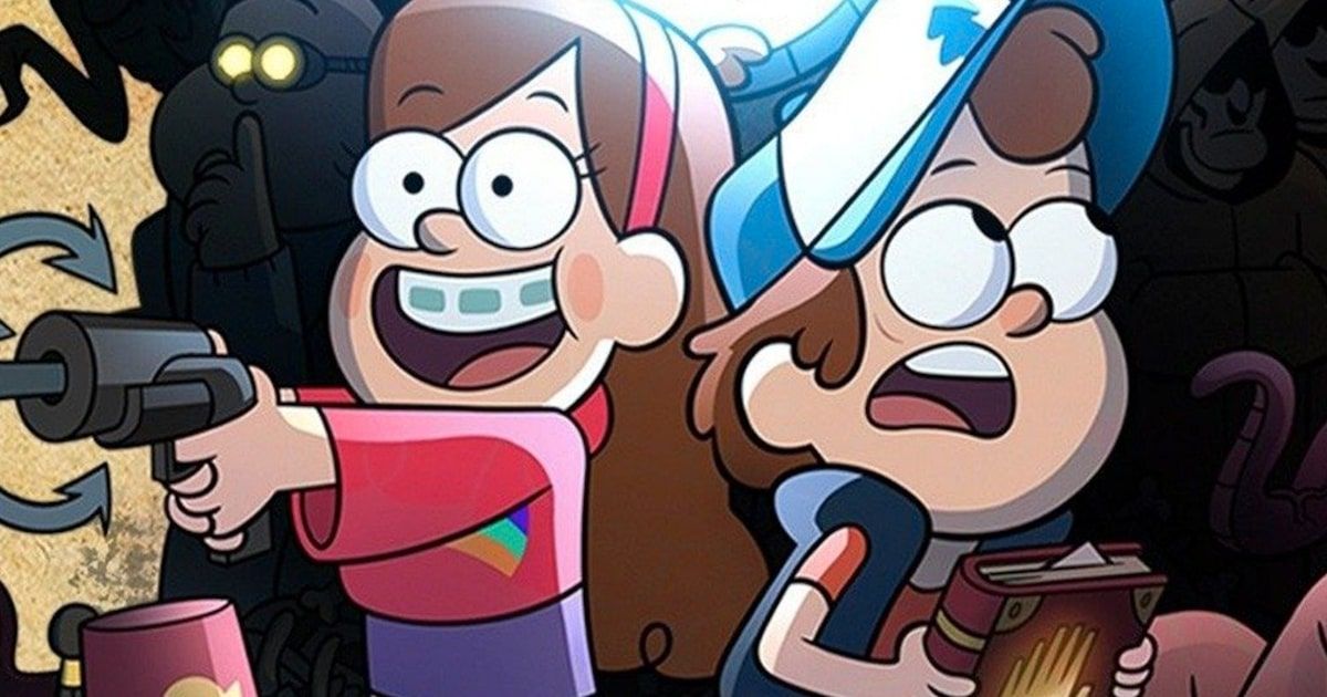 Mabel and Dipper in Gravity Falls
