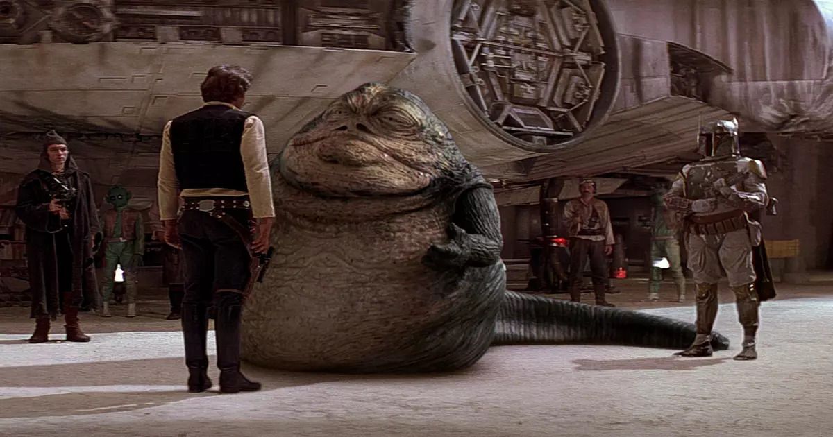 jabba the hutt and han solo star wars a new hope