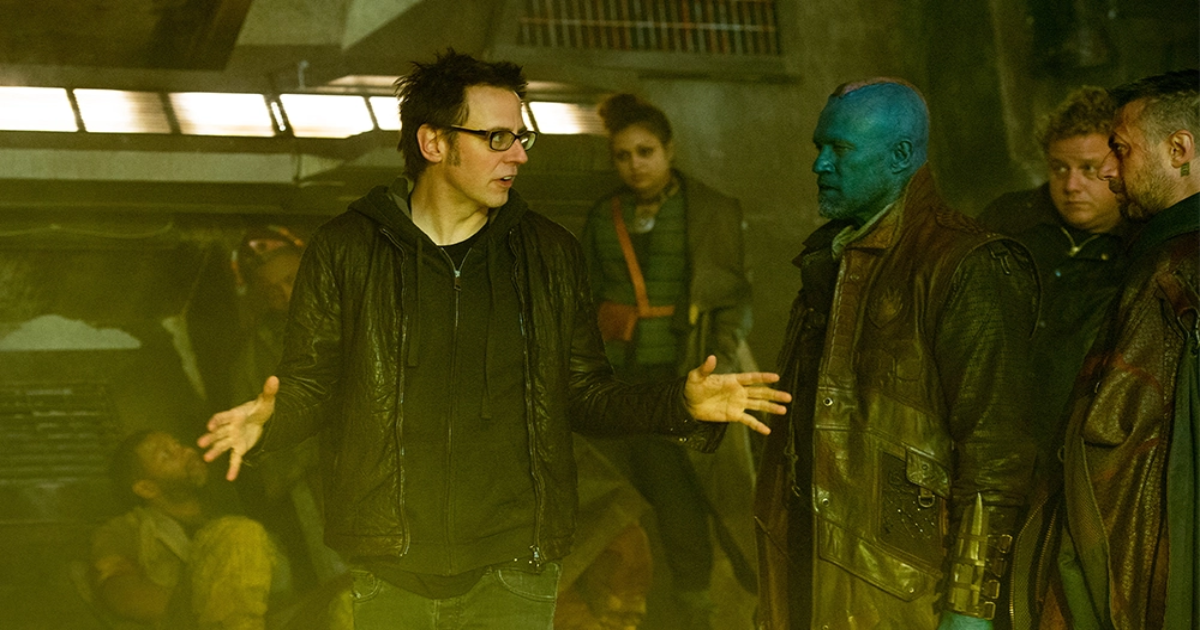 James Gunn on set of Guardians of the Galaxy
