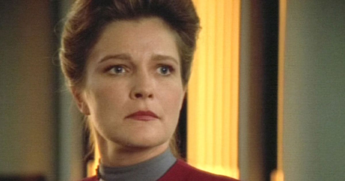 Kate Mulgrew as Kathryn Janeway in Star Trek Voyager