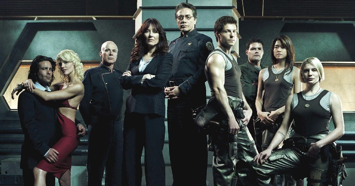 The cast of Battlestar Galactica (2004).