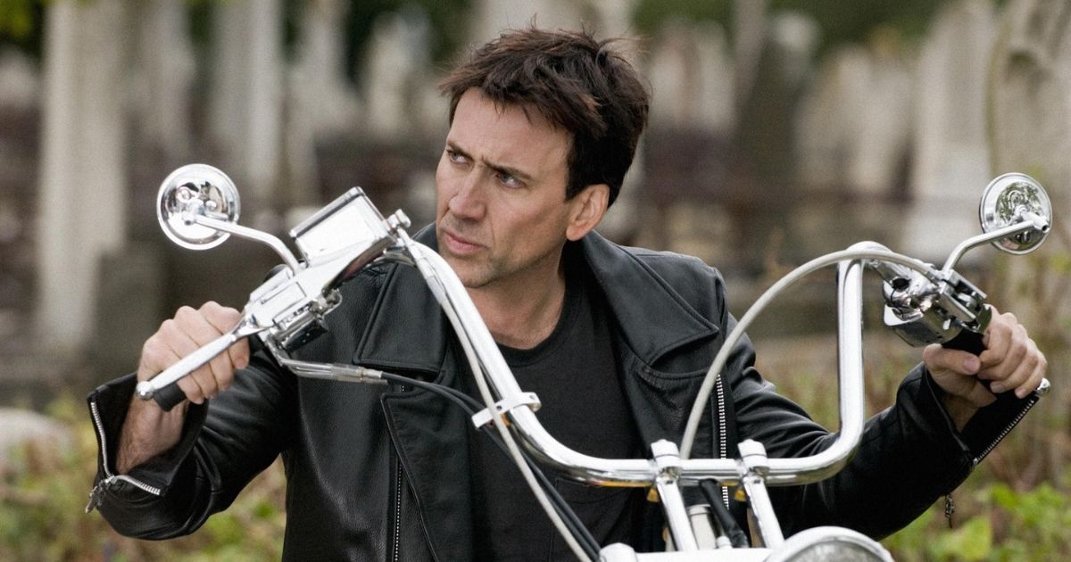 Nic Cage as Johnny Blaze/Ghost Rider in Ghost Rider