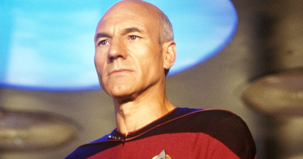 Jean-Luc Picard sur le pont de l'Enterprise