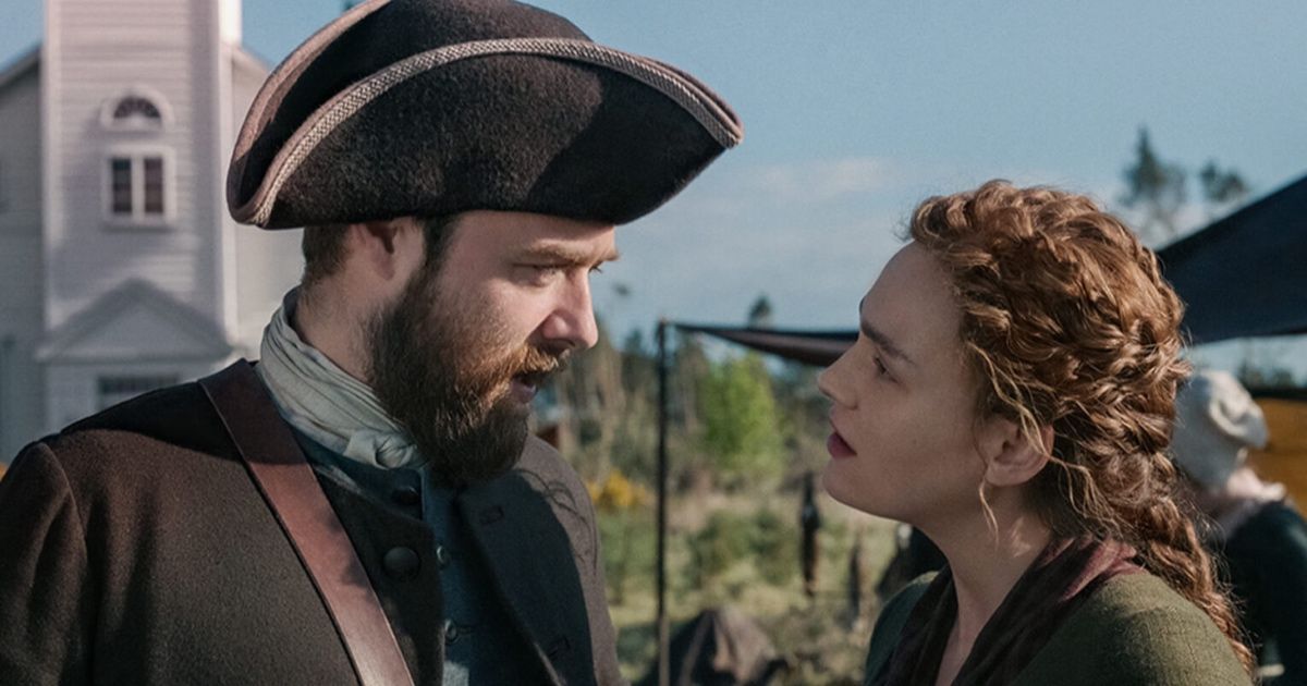 Richard Rankin and Sophie in Outlander