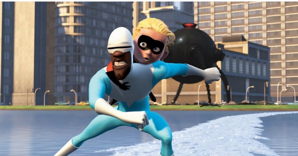 Samuel L. Jackson and Spencer Fox in The Incredibles (2004)