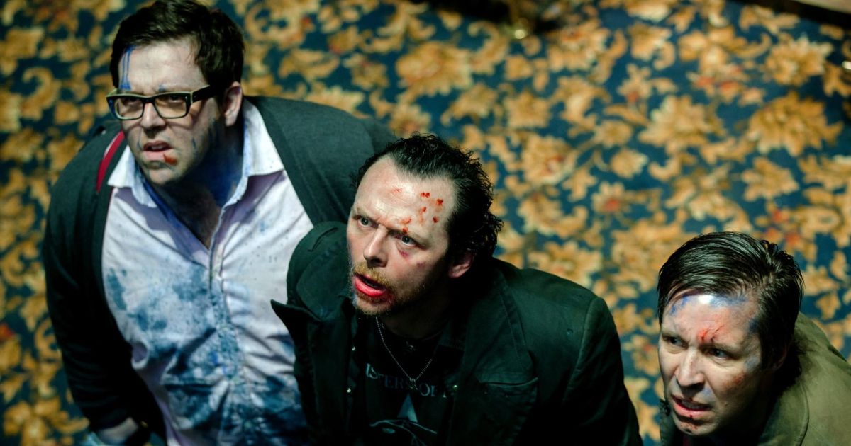 Simon Pegg, Nick Frost e Paddy Considine em O Fim do Mundo