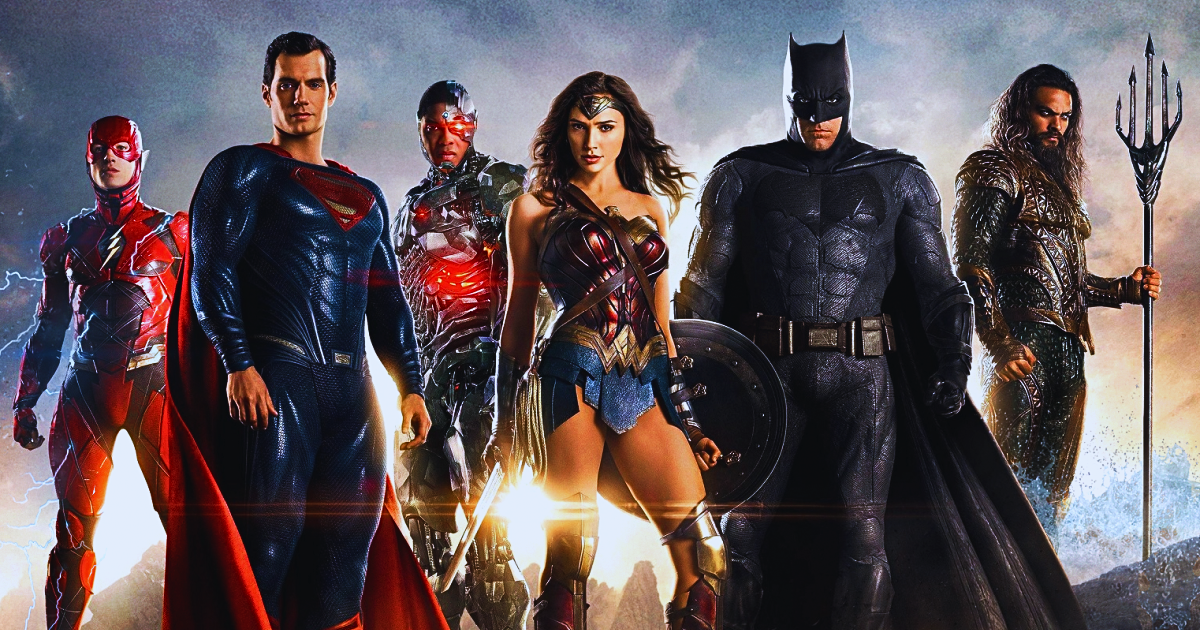 The stars of Zack Snyder's Justice League, including The Flash, Superman, Wonder Woman, Cyborg, Batman, and Aquaman