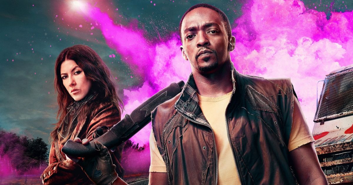 Anthony Mackie and Stephanie Beatriz in Peacock's Twisted Metal (2023)