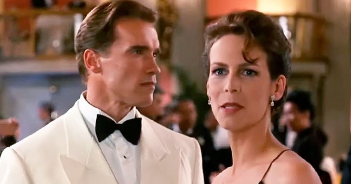 Arnold Schwarzenegger e Jamie Lee Curtis em Verdadeiras Mentiras