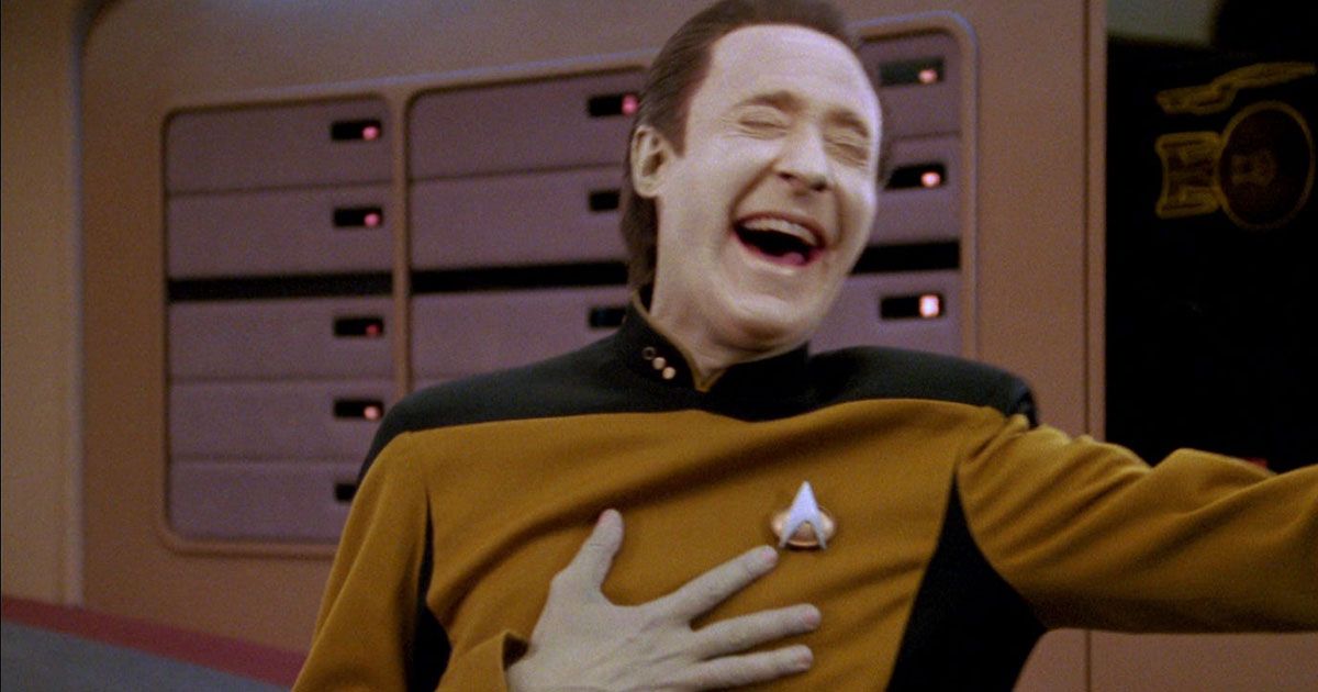 Data TNG laughing