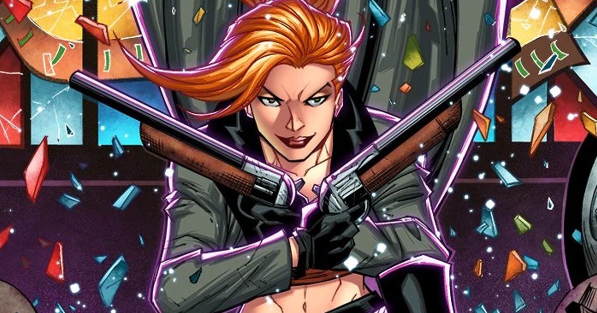Elsa Bloodstone holding her guns from Marvel Comics
