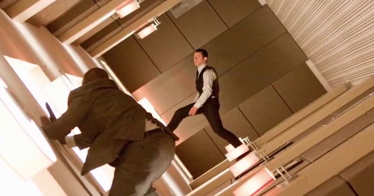 Inception rotating hallway fight