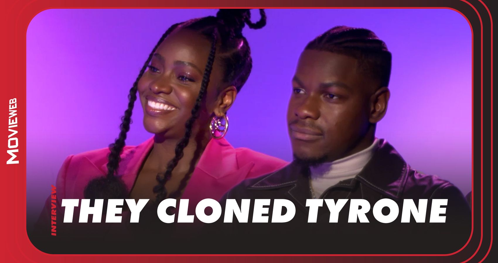 John Boyega and Teyonah Parris in They Cloned Tyrone interview