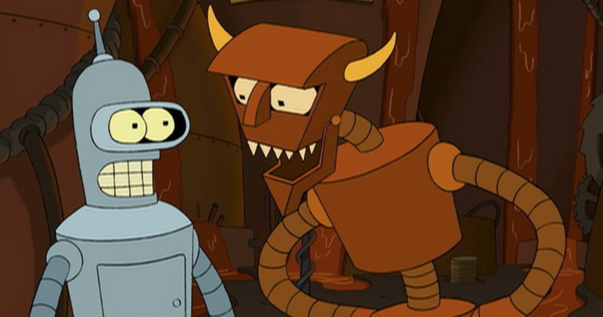 John DiMaggio and Dan Castellaneta in Futurama's Hell is Other Robots (1999)