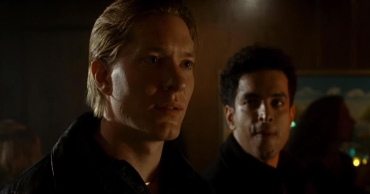 Val Lauren as Freddy Condore and Joseph Sikora as Jimmy Baker in Criminal Minds