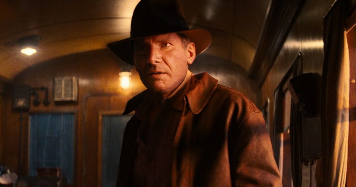A de-aged Harrison Ford in Indiana Jones and the Dial of Destiny