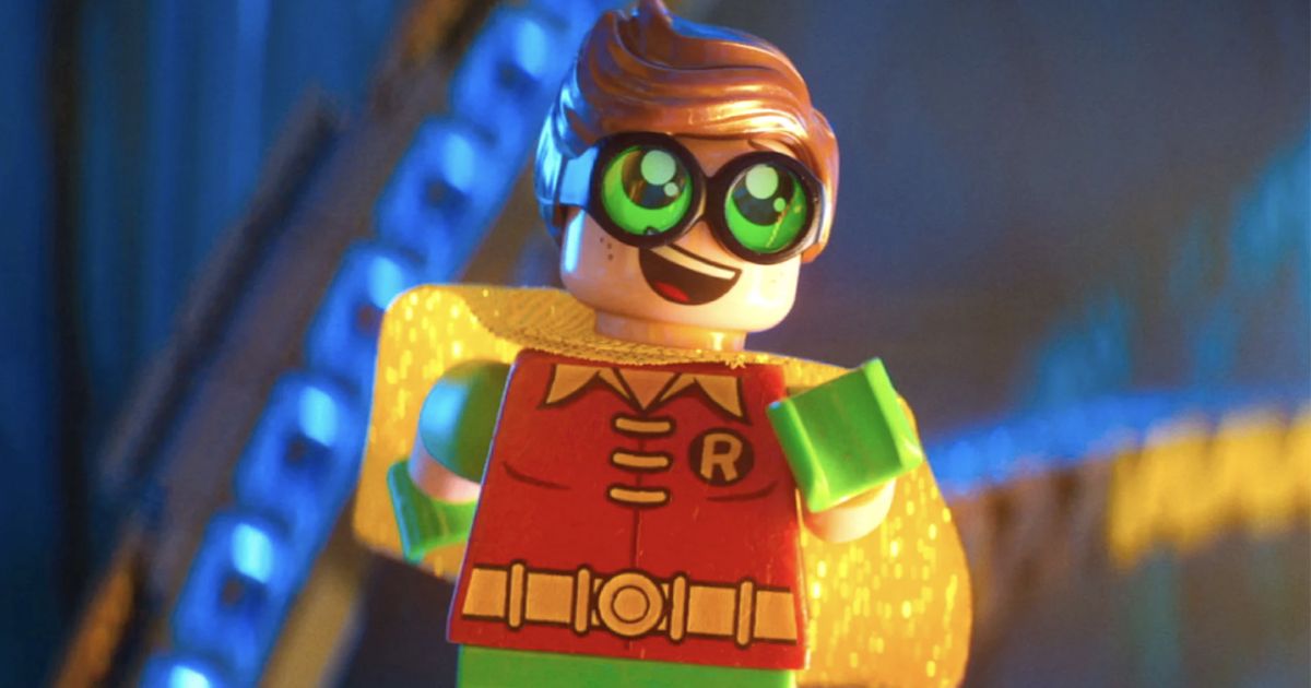 Michael Cera voicing Robin in The LEGO Batman Movie