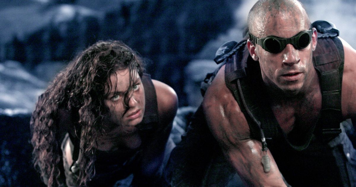 Vin Diesel as Riddick and Alexa Davalos as Kyra in Universal Pictures' The Chronicles of Riddick