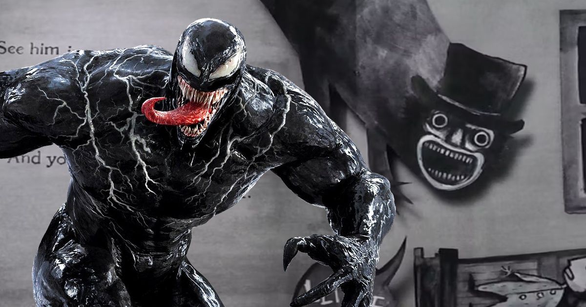 Split image of Venom and the Babadook